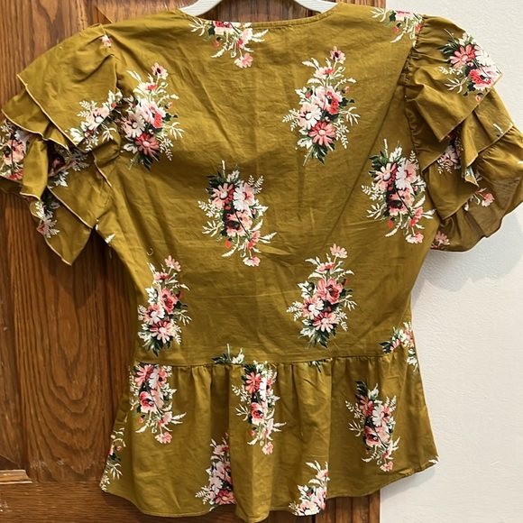 Madewell Classic Corsage Tiered Sleeve Top size 0 cottagecore boho romantic - Picture 8 of 8